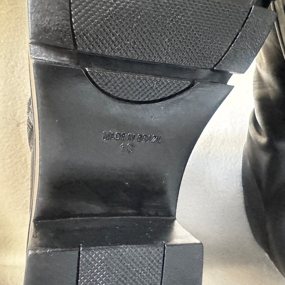 Golo Sharp - Hey Size 10 Women’s Black Ruched Angular Zip Leather Ankle Boots - Picture 7 of 14